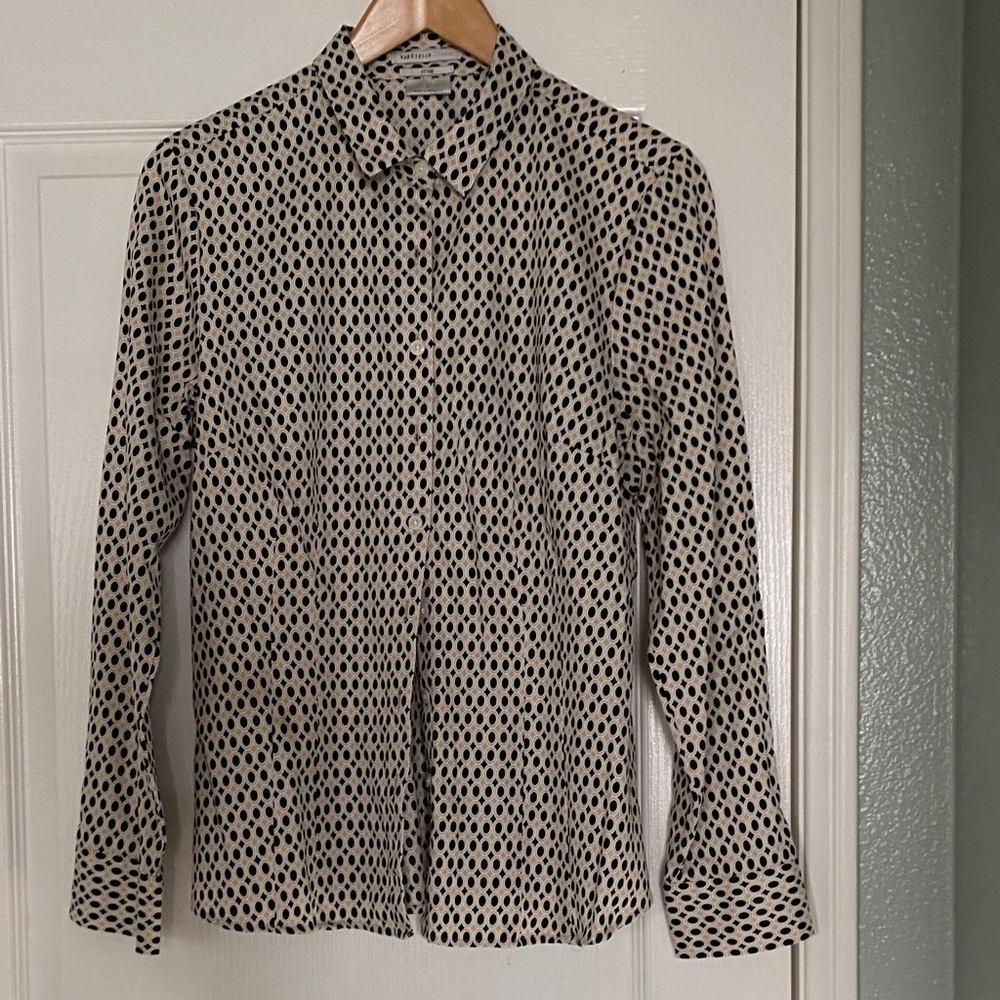 Black and White Polka Dot Blouse